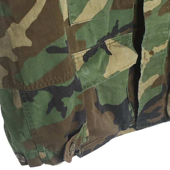 US Army BDU Field Jacket Mens Large Woodland Camo Combat Coat 4 Pocket Military - Picture 13 of 14